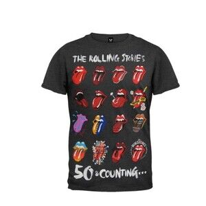 Rolling Stones - Tongue Evolution 2013 Concert Tour Soft T-Shirt Large Womens